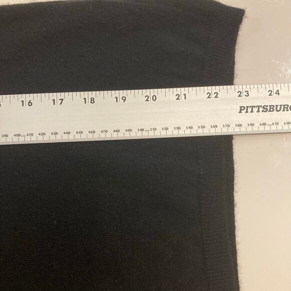 Nwot RED VALENTINO Sweater~S Black Bow-Tulle-Lace-Appliqué Cashmere V Long-Sleev - Picture 8 of 9